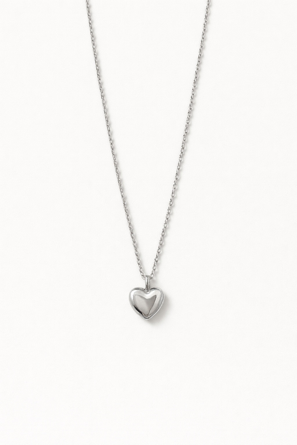 Stainless Steel Silver Heart Necklace For Women