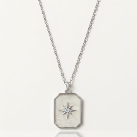 Stainless Steel Silver Star Necklace For Women